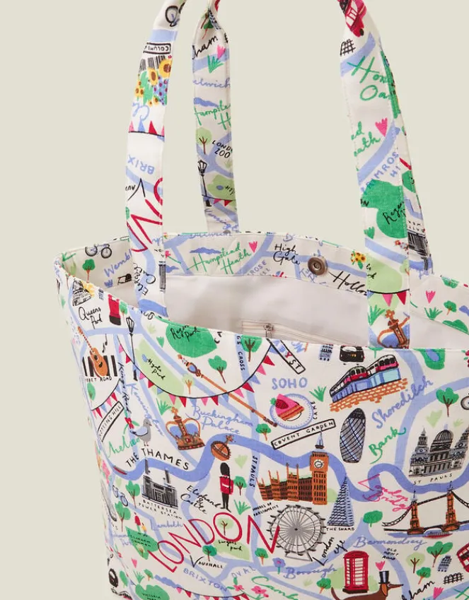 Accessorize London Map Print Shopper Bag