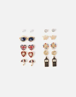 Accessorize London Stud Earrings 10 Pack