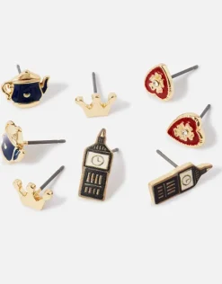 Accessorize London Stud Earrings 10 Pack