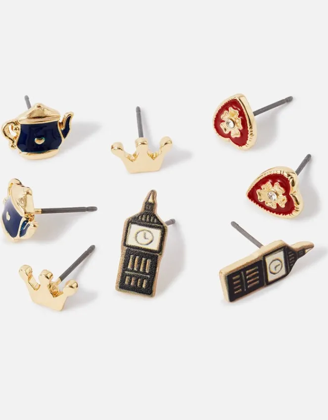 Accessorize London Stud Earrings 10 Pack
