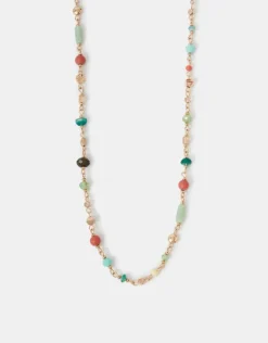 Accessorize Long Bead Station Necklace