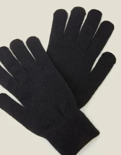 Accessorize Long Cuff Touchscreen Gloves Black
