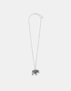 Accessorize Long Elephant Pendant Necklace