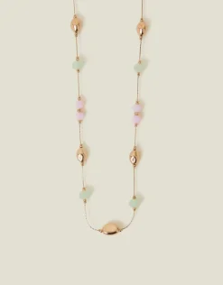 Accessorize Long Mix Bead Station Necklace