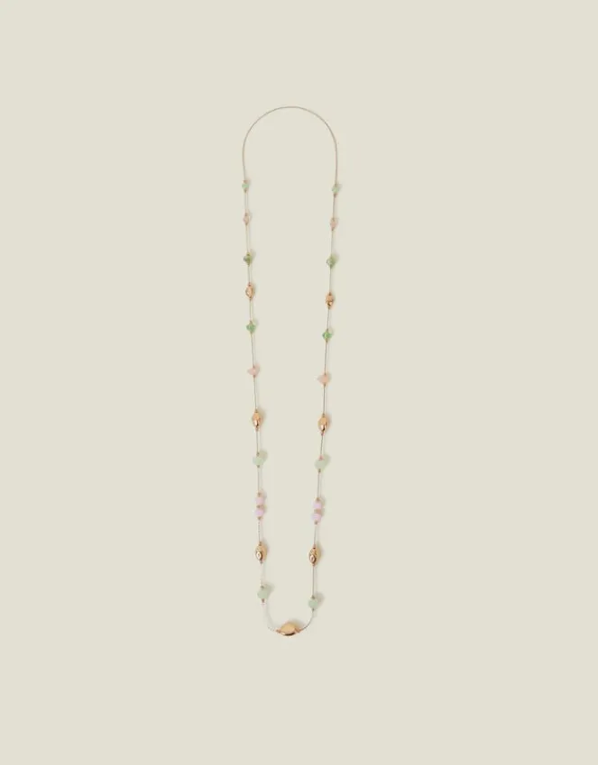 Accessorize Long Mix Bead Station Necklace
