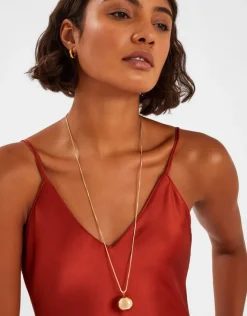 Accessorize Long Sphere Pendant Necklace