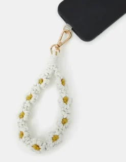 Accessorize Macrame Daisy Phone Wrist Strap
