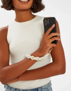 Accessorize Macrame Daisy Phone Wrist Strap