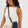 Accessorize Macrame Phone Bag Blue
