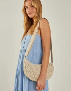 Accessorize Macrame Sling Cross-Body Bag