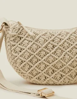 Accessorize Macrame Sling Cross-Body Bag