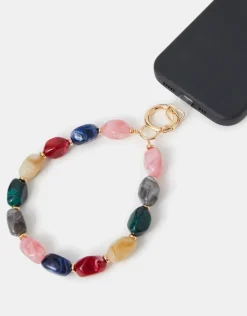 Accessorize Marble Bead Wrist Phone Strap