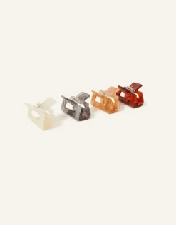 Accessorize Marble Claw Clips 4 Pack