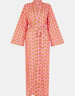 Accessorize Marigold Print Dressing Gown Pink
