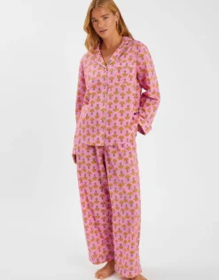 Accessorize Marigold Print Long Pyjamas Set Pink