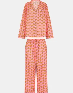 Accessorize Marigold Print Long Pyjamas Set Pink