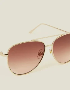 Accessorize Metal Aviator Sunglasses