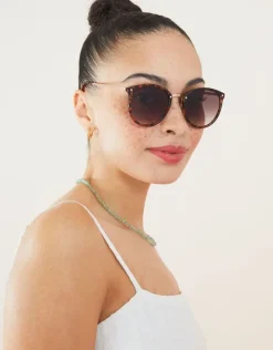 Accessorize Metal Bridge Round Preppy Sunglasses