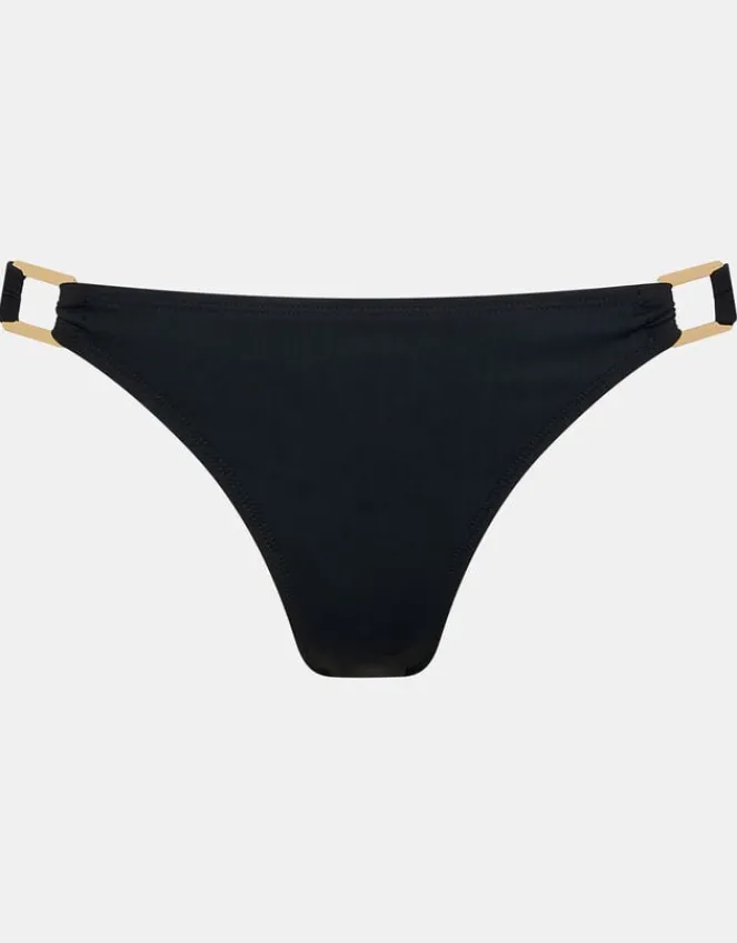 Accessorize Metal Detail Bikini Bottoms Black