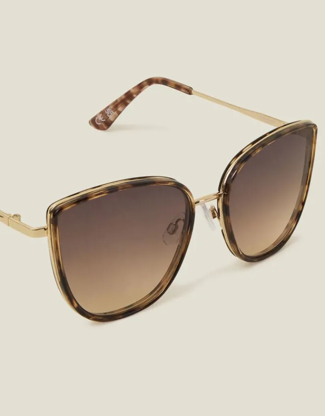 Accessorize Metal Frame Cateye Sunglasses