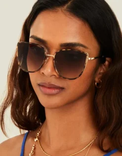 Accessorize Metal Frame Cateye Sunglasses