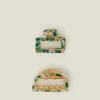 Accessorize Metal Resin Claw Clips Set of Two