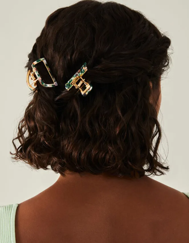Accessorize Metal Resin Claw Clips Set of Two