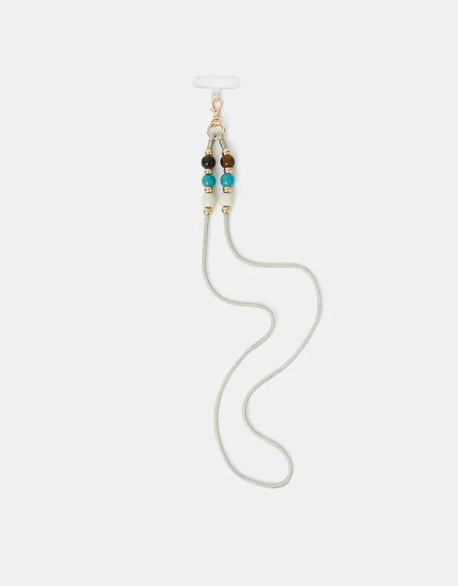 Accessorize Metallic Bead Phone Strap