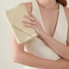 Accessorize Metallic Envelope Clutch Bag Gold
