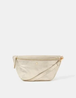 Accessorize Metallic Leather Sling Crossbody Bag