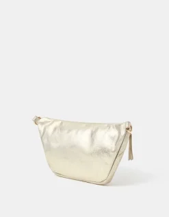 Accessorize Metallic Leather Sling Crossbody Bag