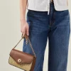 Accessorize Metallic Raffia Cross-Body Bag Gold