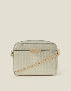Accessorize Metallic Weave Cross-Body