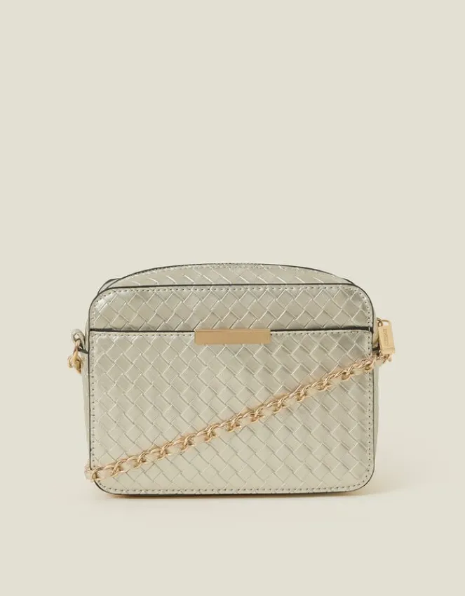 Accessorize Metallic Weave Cross-Body