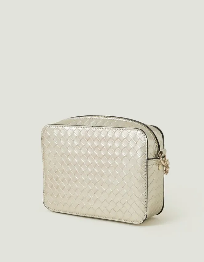 Accessorize Metallic Weave Cross-Body