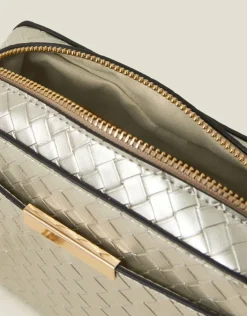 Accessorize Metallic Weave Cross-Body