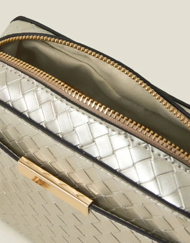 Accessorize Metallic Weave Cross-Body