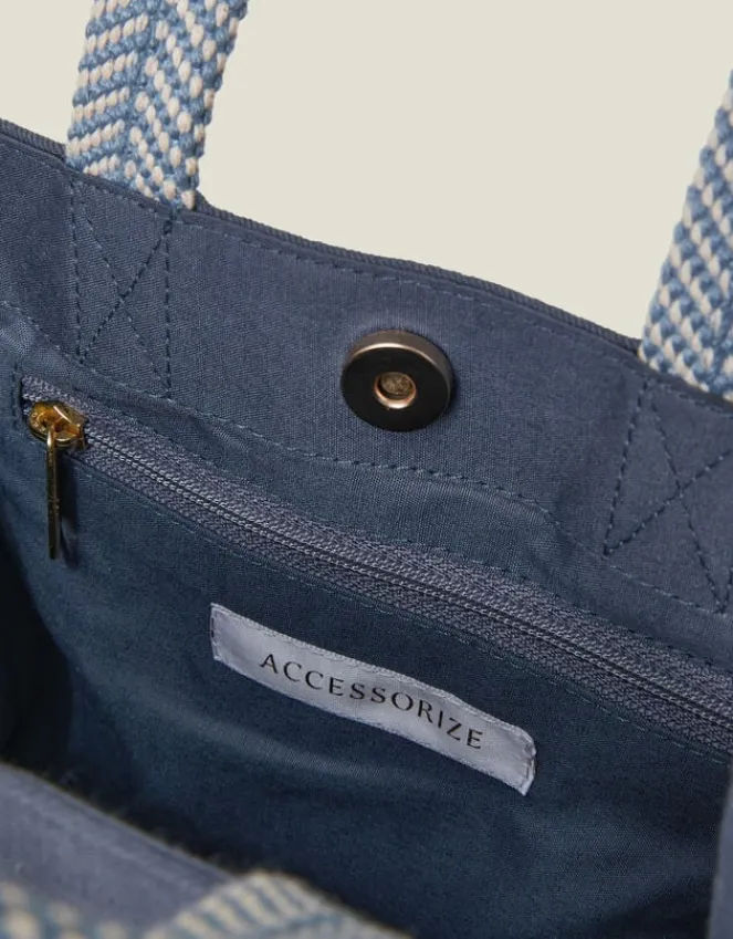 Accessorize Mini Floral Embroidered Cotton Handbag
