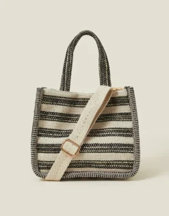 Accessorize Mini Woven Stripe Handbag