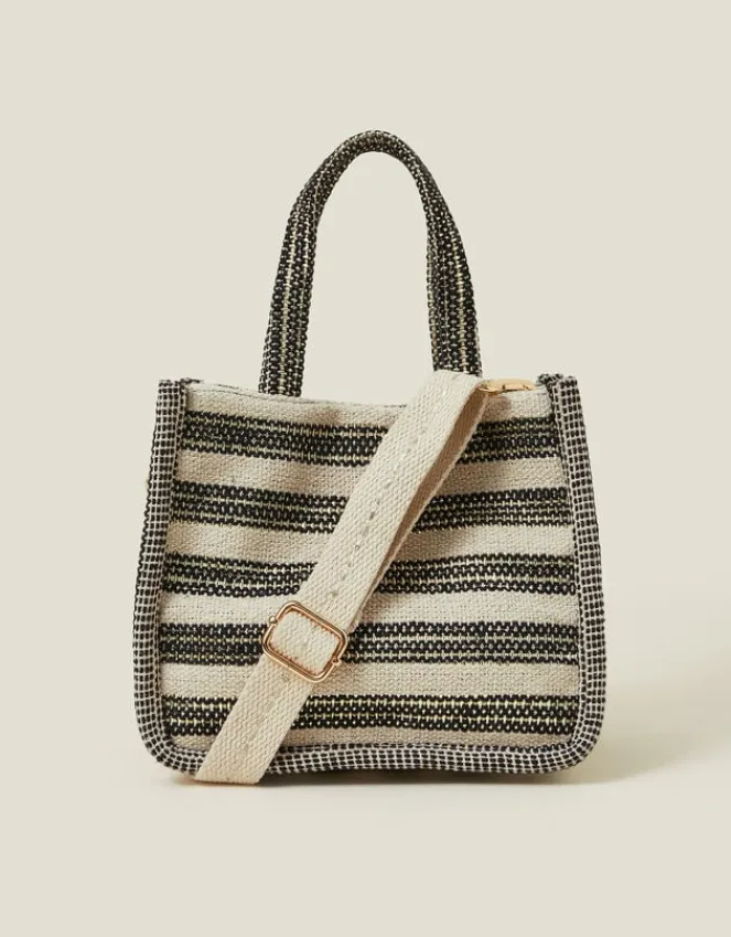 Accessorize Mini Woven Stripe Handbag