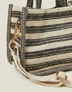 Accessorize Mini Woven Stripe Handbag