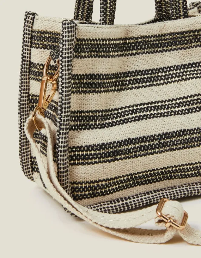 Accessorize Mini Woven Stripe Handbag