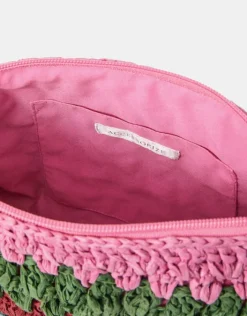 Accessorize Mix Woven Raffia Crossbody Bag