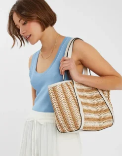 Accessorize Mixed Weave Shoulder Bag