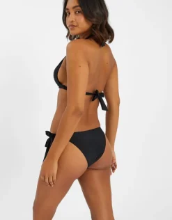 Accessorize Moulded Cup Halter Neck Bikini Top Black