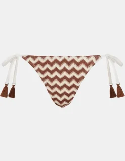 Accessorize Neutral Crochet Tie Side Bikini Bottoms Natural