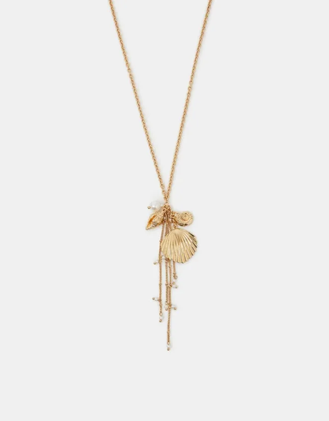 Accessorize Ocean Charm Pendant Necklace Gold