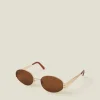 Accessorize Oval Metal Frame Sunglasses