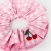 Accessorize Oversized Cherry Gingham Hair Scrunchie
