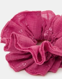 Accessorize Oversized Floral Broderie Hair Scrunchie